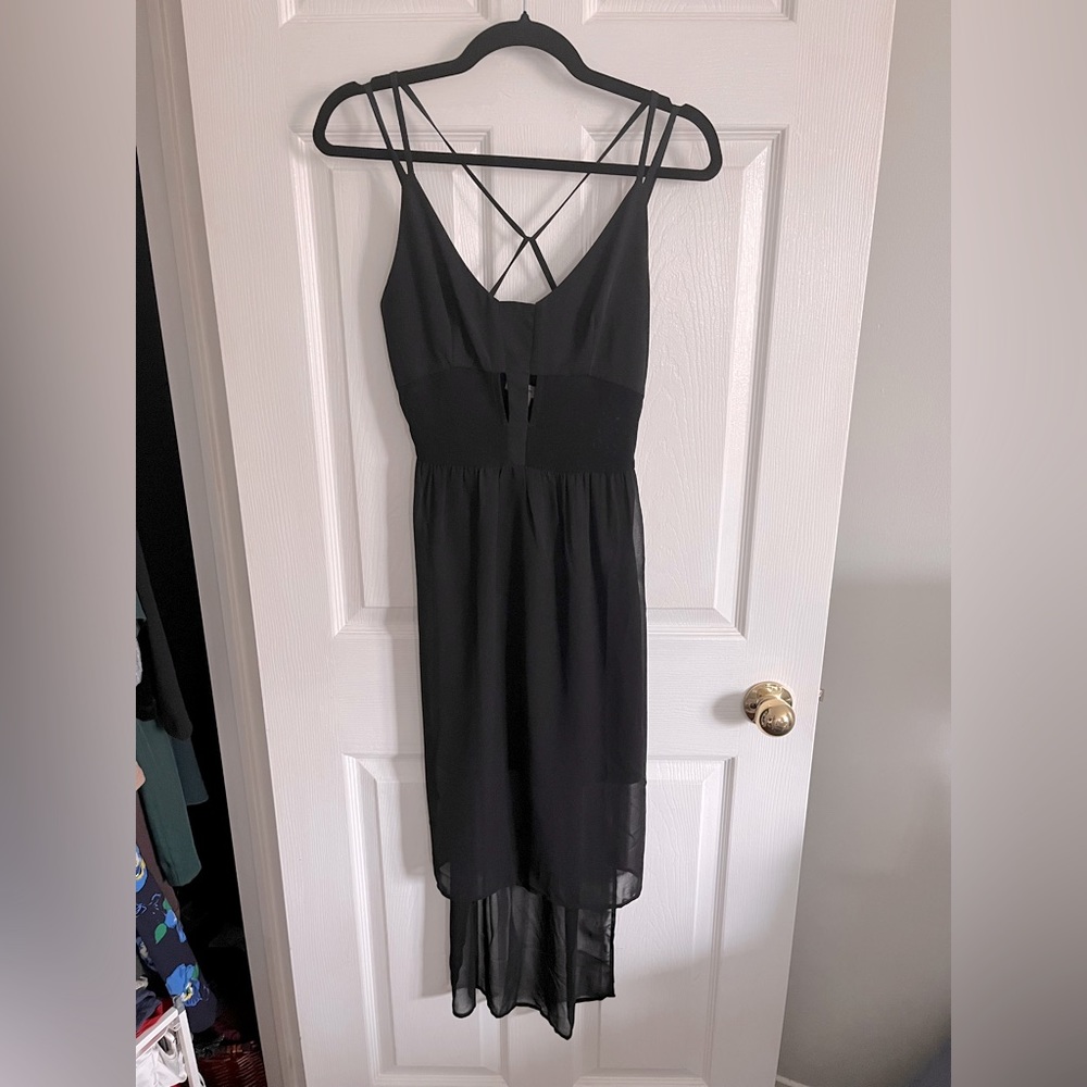 Cotton candy brand black high low dress